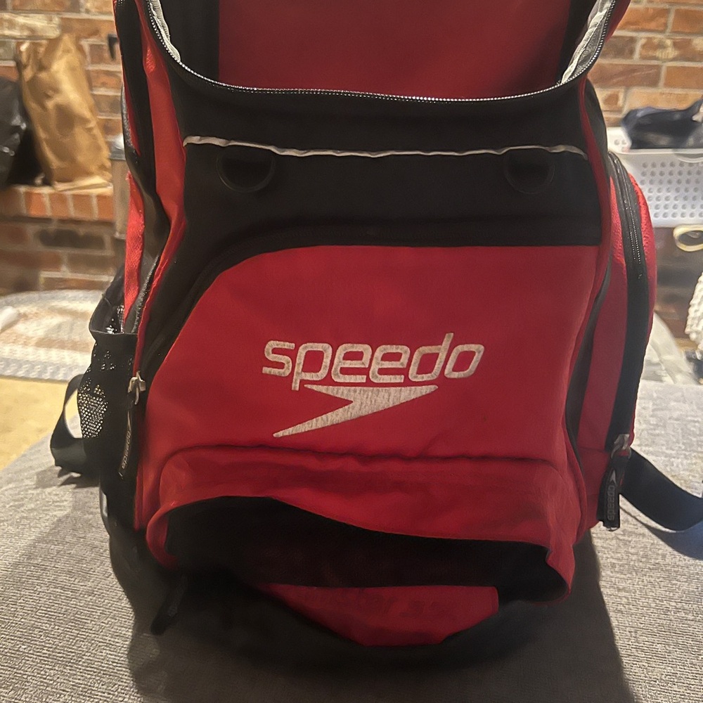 Speedo Red and Black Men's Backpack